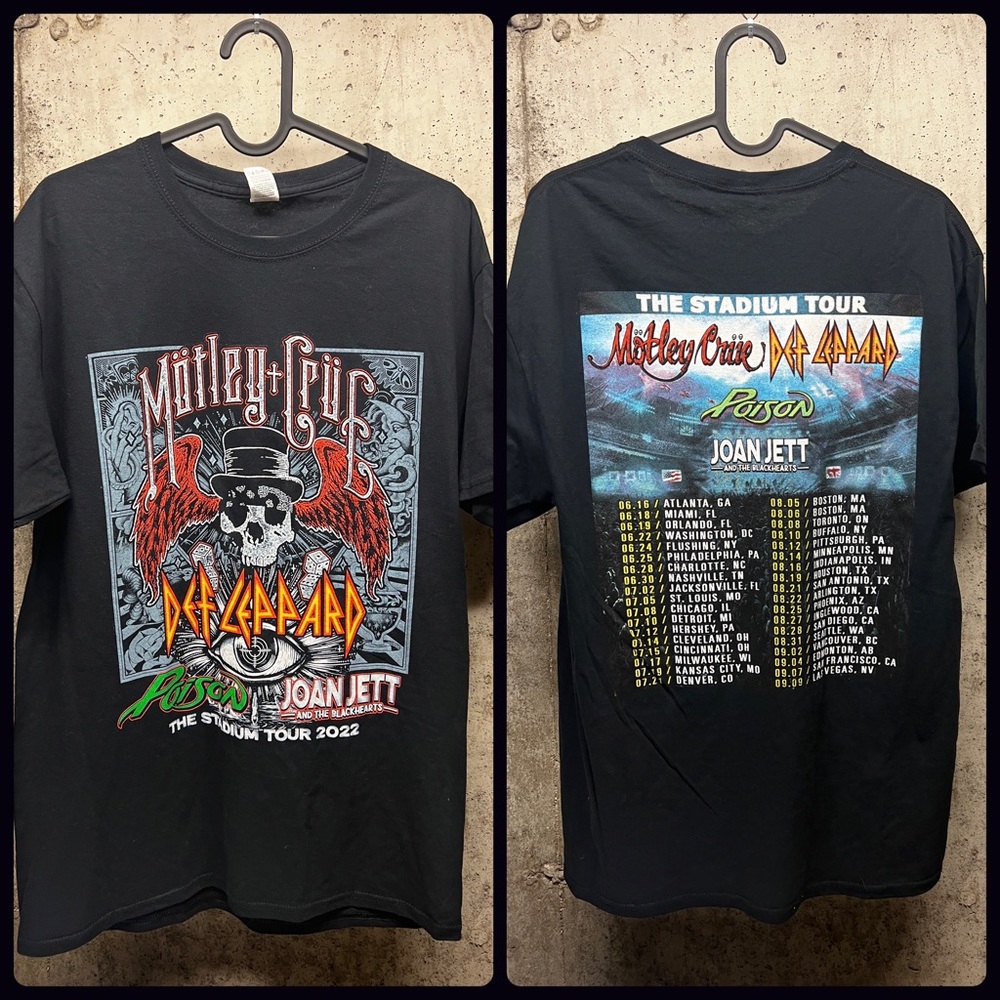 Motley Crue/ Def Leppard/ Poison/ Joan Jett - Stadium Tour 2022 - Black/M